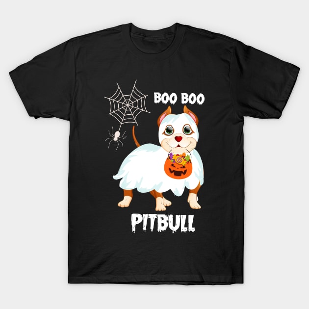 Boo Boo Pitbull Halloween T-shirts T-Shirt by Him